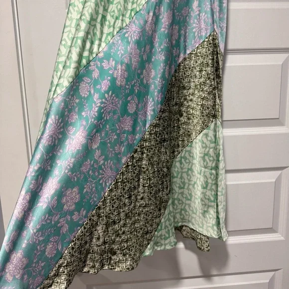 Mystree Floral Patchwork Midi Skirt - Picture 3 of 11